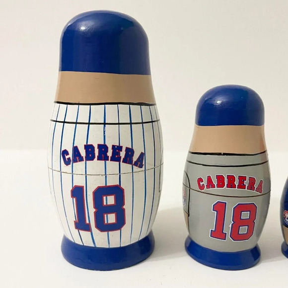 Babooshkah Nesting Doll Montreal Expos  Orlando Cabrera 5 Piece Set Flaws - Picture 13 of 16